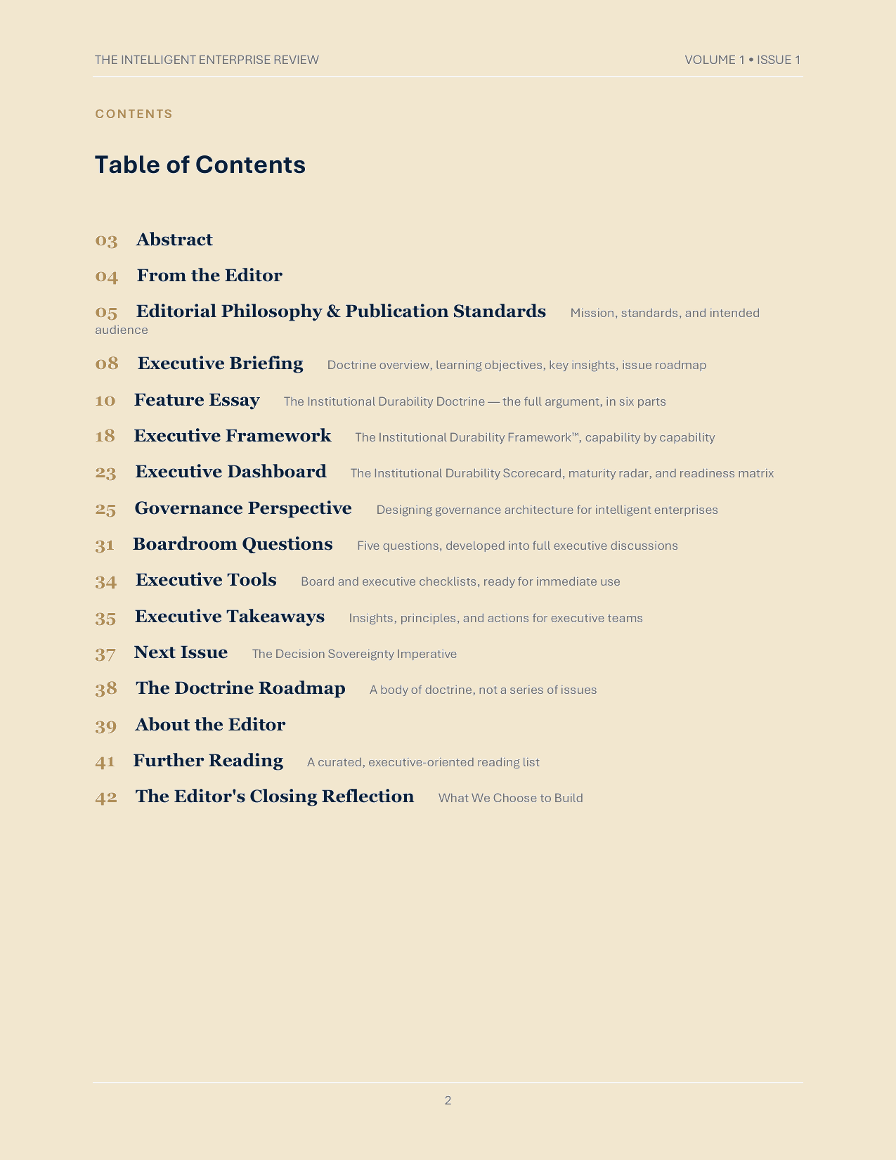 The Institutional Durability Doctrine — page 2