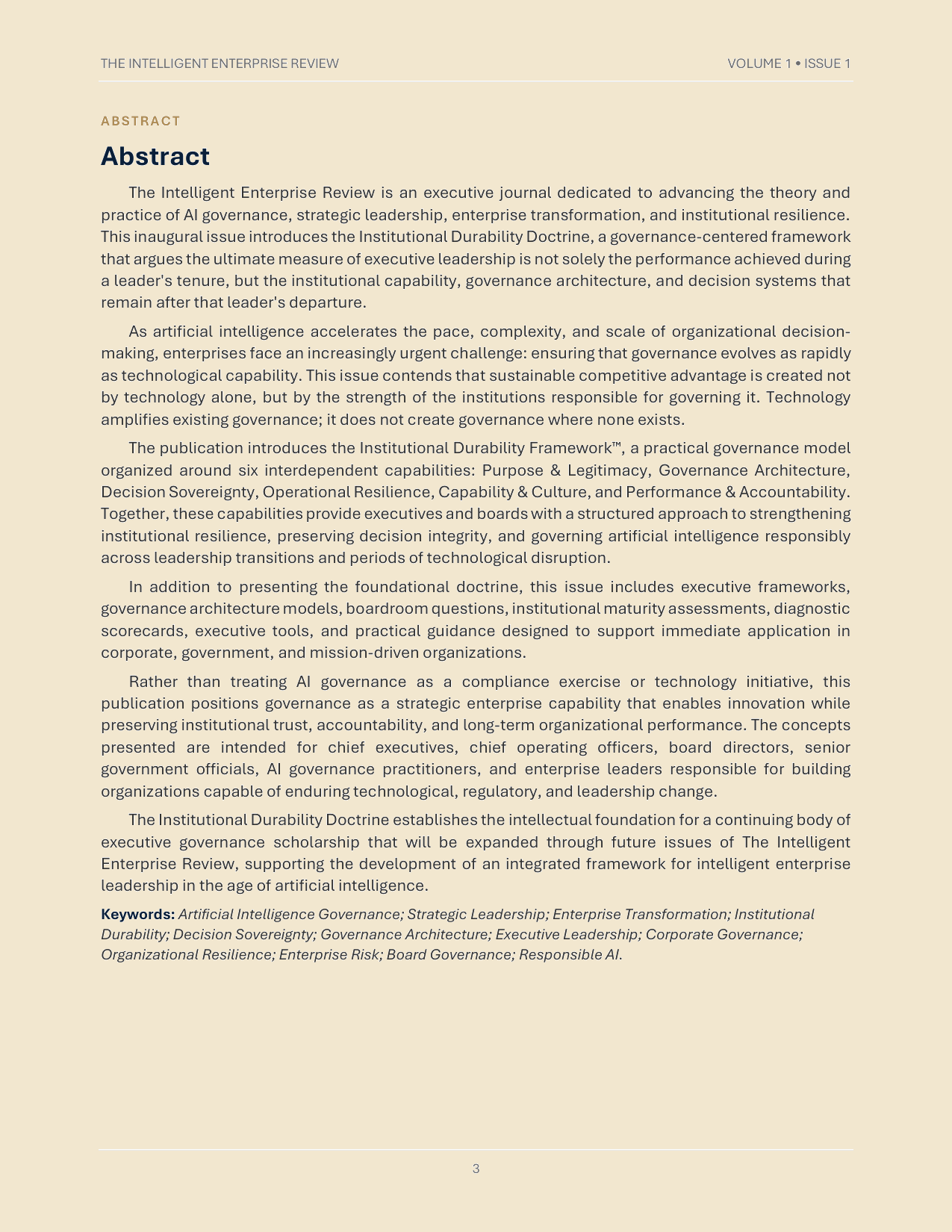 The Institutional Durability Doctrine — page 3