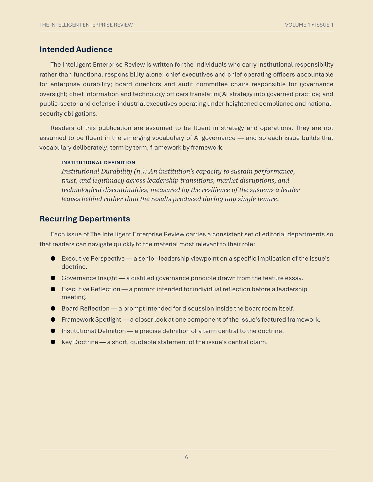 The Institutional Durability Doctrine — page 6