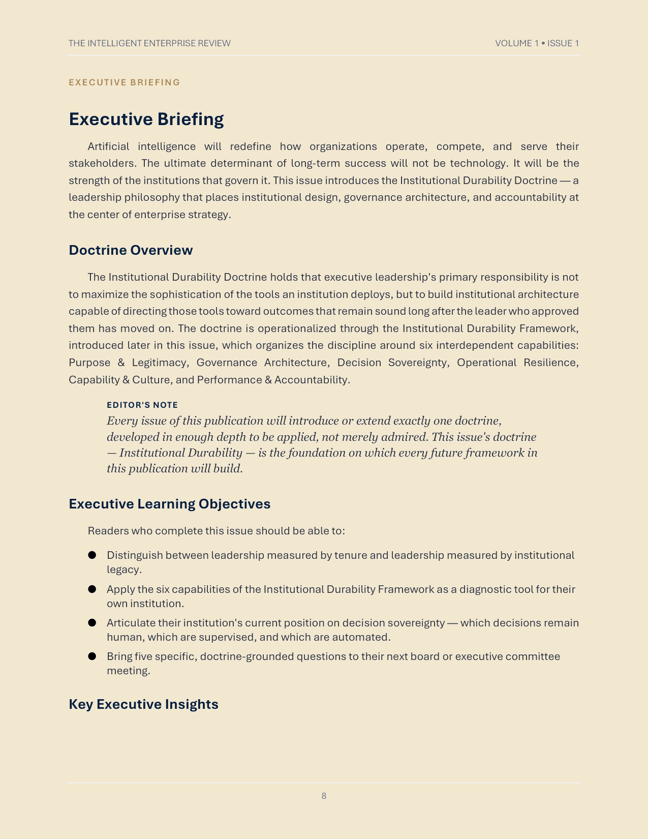 The Institutional Durability Doctrine — page 8