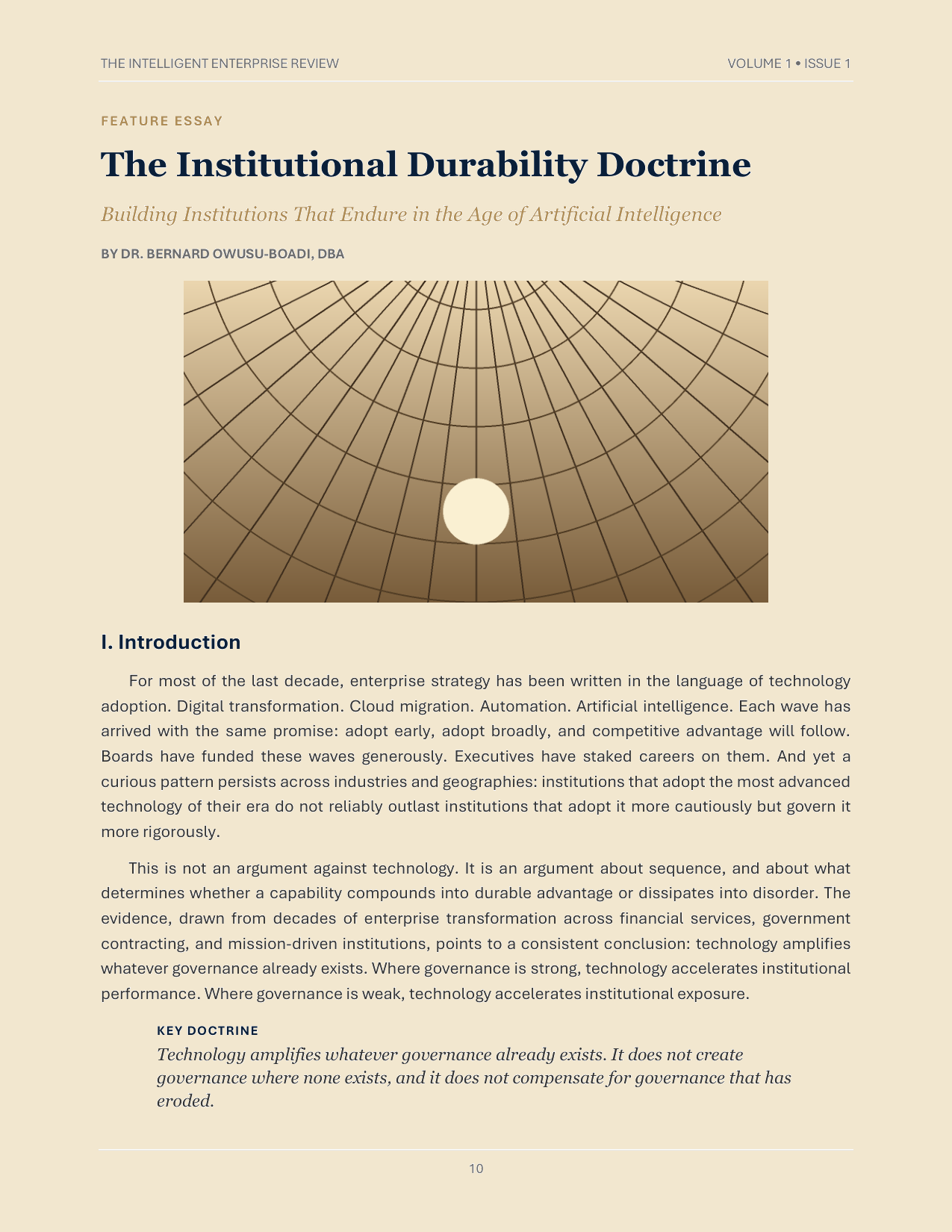 The Institutional Durability Doctrine — page 10