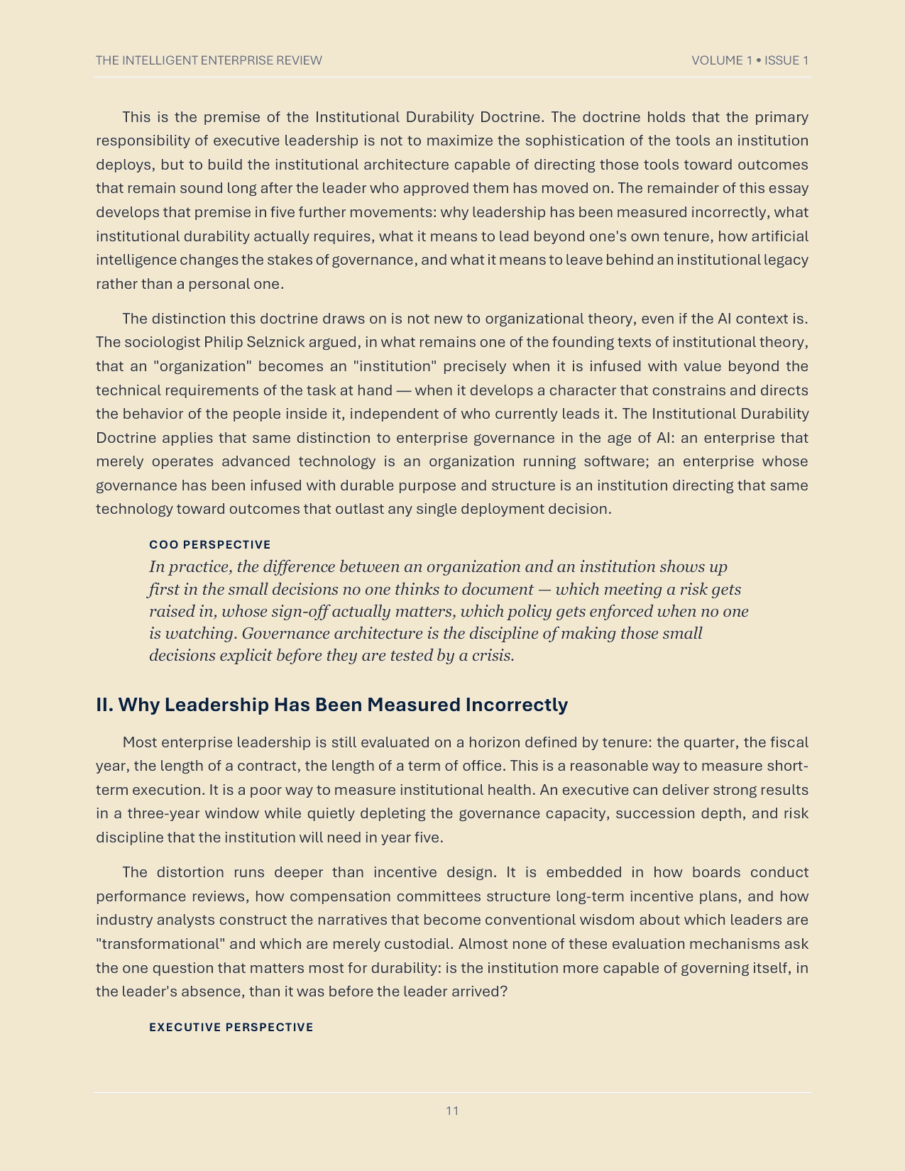 The Institutional Durability Doctrine — page 11