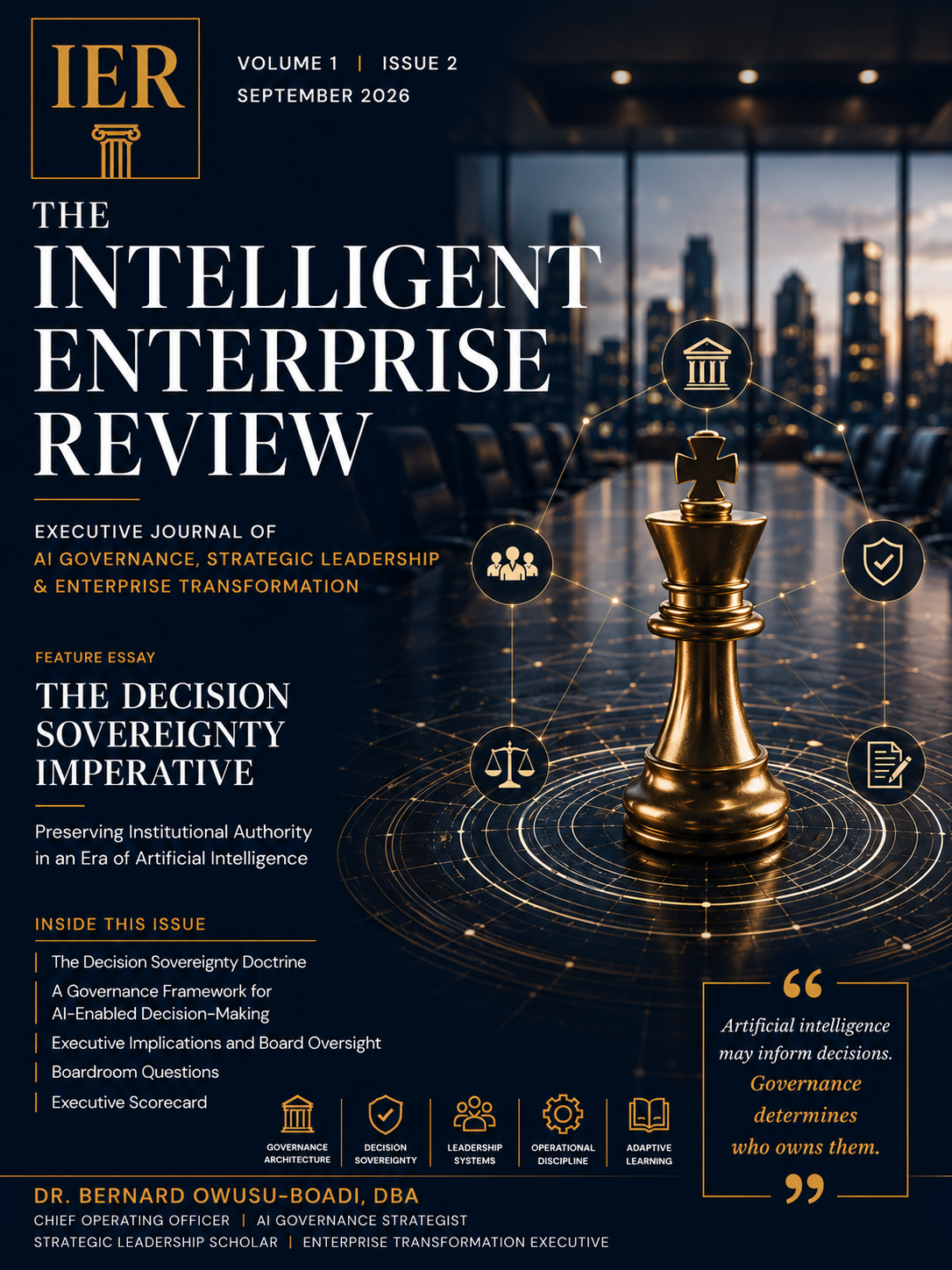 The Intelligent Enterprise Review inaugural issue cover