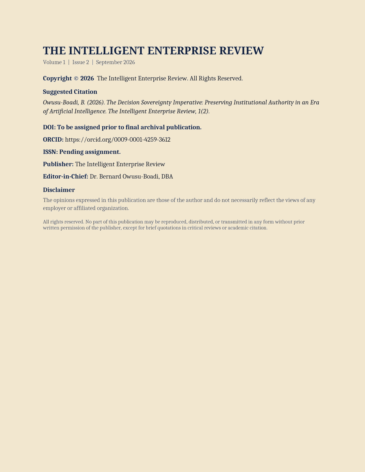 The Decision Sovereignty Imperative — page 2