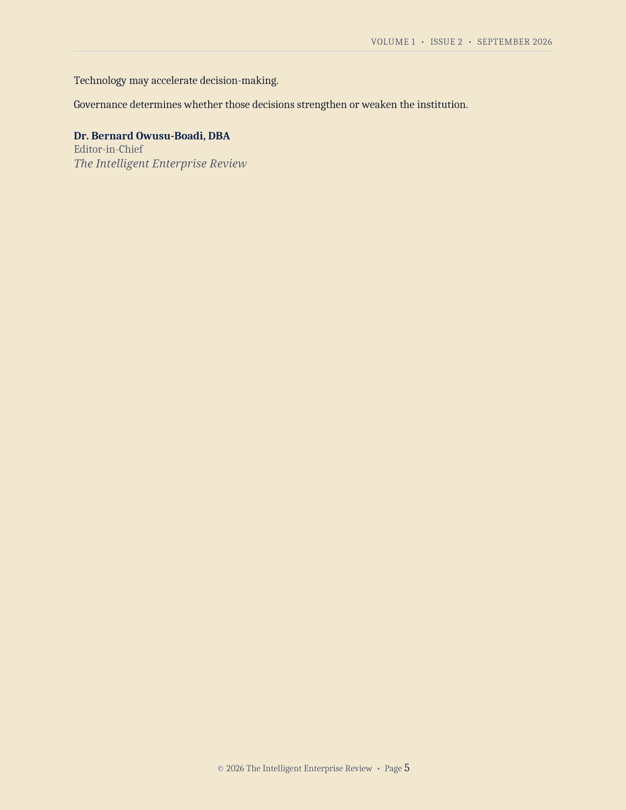 The Decision Sovereignty Imperative — page 5