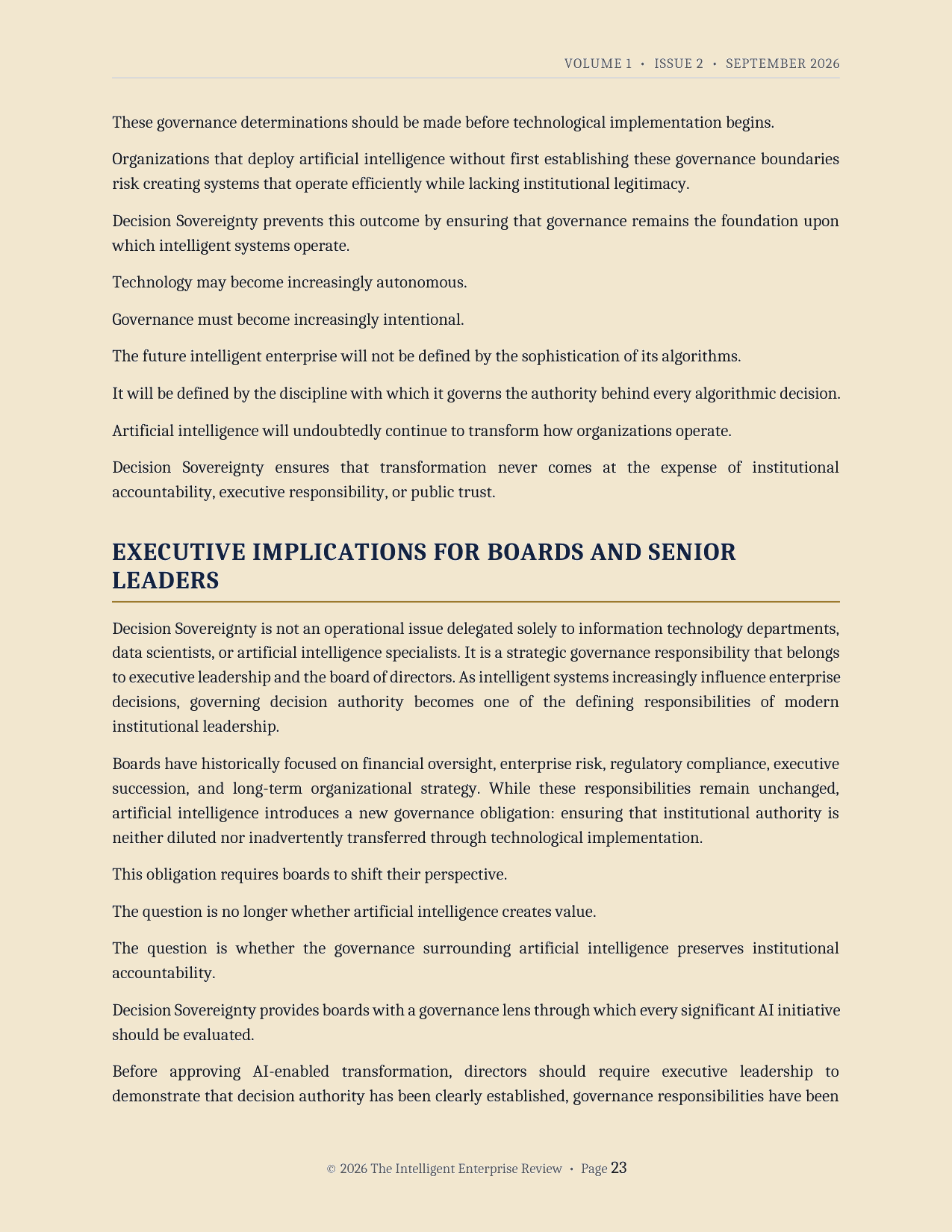 The Decision Sovereignty Imperative — page 23