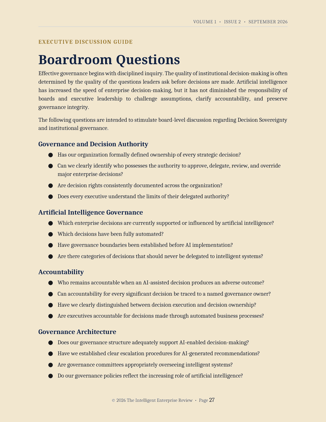 The Decision Sovereignty Imperative — page 27