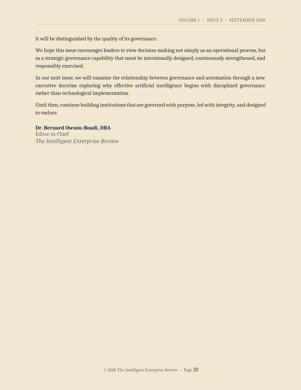 The Decision Sovereignty Imperative — page 33