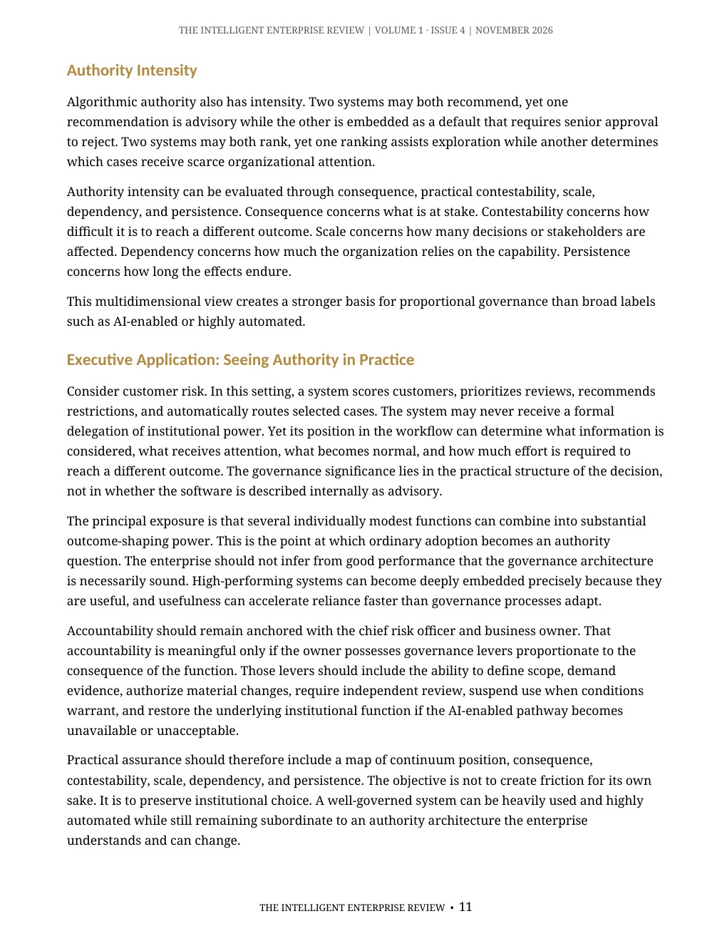 The Algorithmic Authority Imperative — page 11