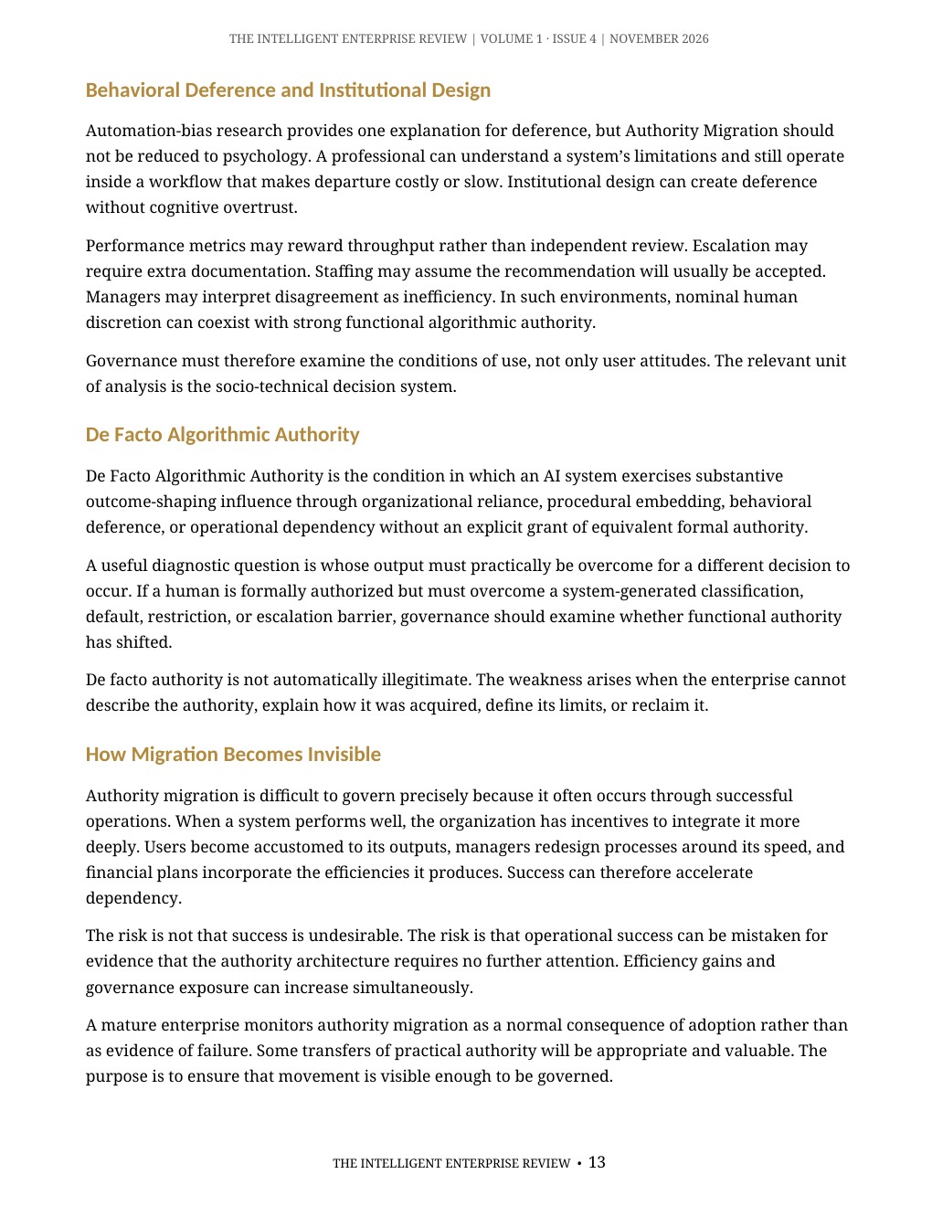 The Algorithmic Authority Imperative — page 13
