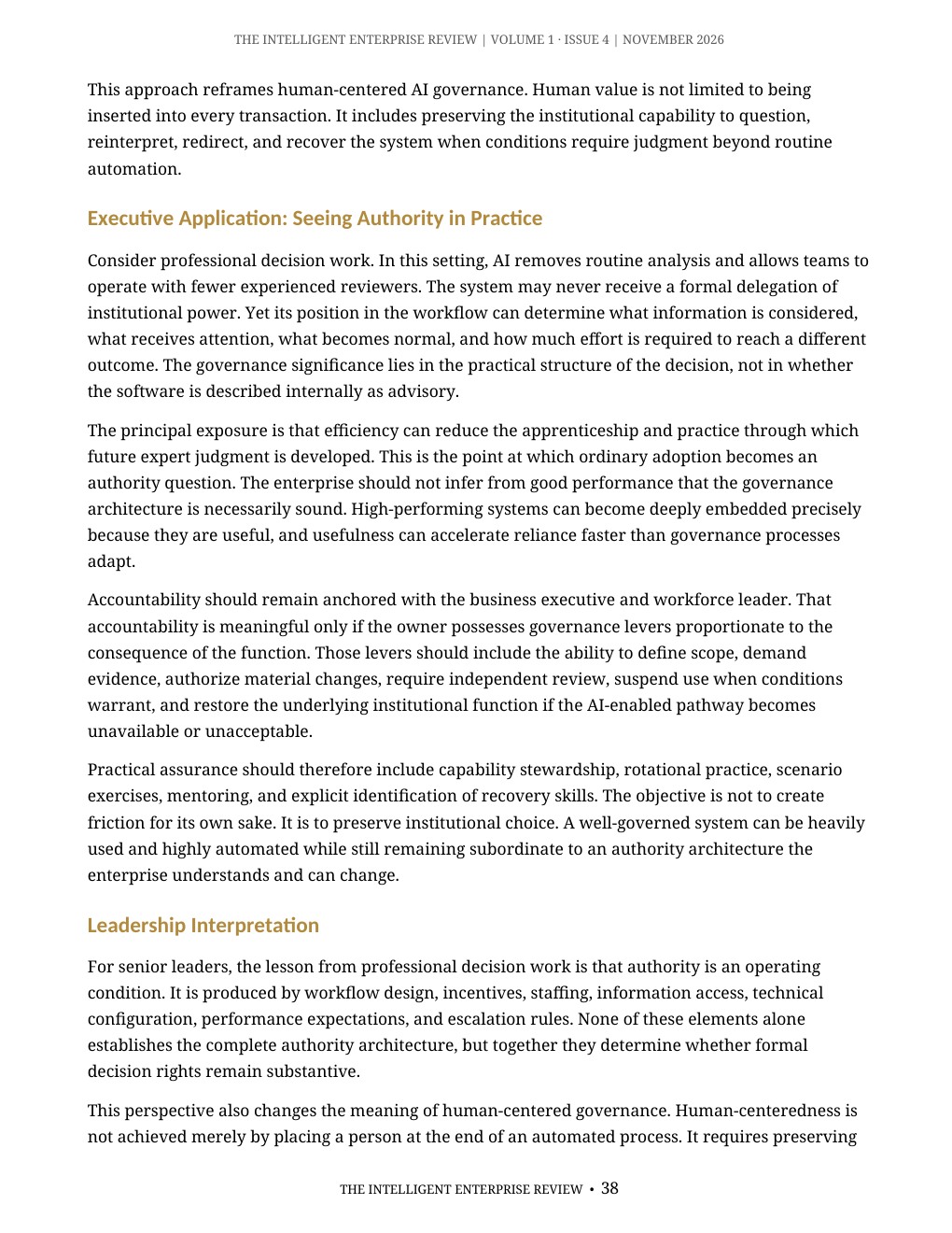 The Algorithmic Authority Imperative — page 38
