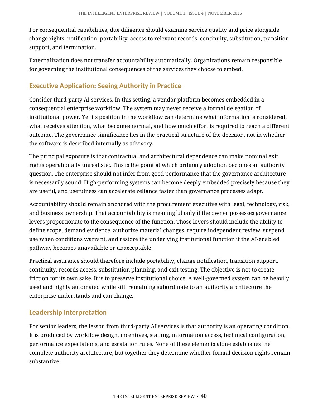 The Algorithmic Authority Imperative — page 40